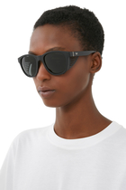 D-Frame Sunglasses With Interchangeable Temples